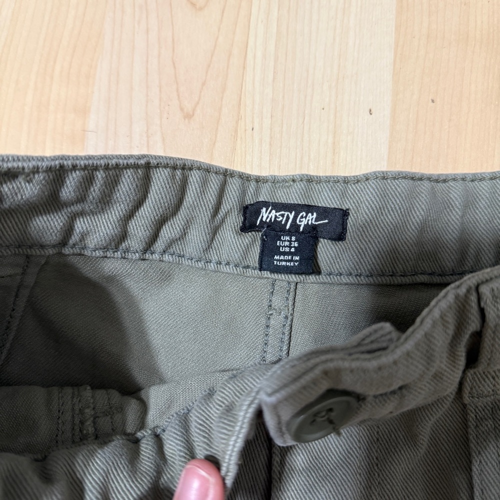 Nasty Gal Olive Utility Cargo Pants - Picture 3 of 4